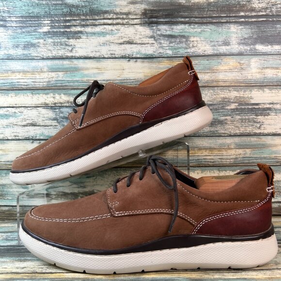 Johnston & Murphy Oxfords Mens Size 9.5M Brown Nubuck Leather Dress Comfort Work - Picture 2 of 11